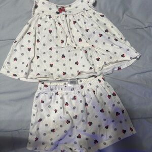 Disney White and Black Set Matching Sleeveless Comfort